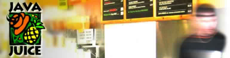 
		Java Juice the first Juice Bar in Perth (Western Australia) offers a delightful and tasty fruit experience, 
		unlike any you have tasted. Our smoothies, blended juices, iced coffees and healthy wheatgrass shots give you the boost 
		you need to get through your day and help you living a healthier lifestyle. Our freshly squeezed fruit juices are made of 
		100% real fruit and contain important vitamins. Get your daily shot of wheatgrass, the nutritional equivalent of over 
		1 kg of fresh fruit & vegetables. Our shops are located conveniently in the CBD of Perth.